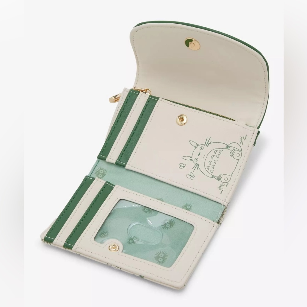 My Neighbor Totoro Cream & Green Wallet with Floral Print - Picture 7 of 9